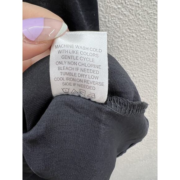 Womens Crave Fame by Almost Famous Top Size Small Black Cold Shoulder - Picture 6 of 11